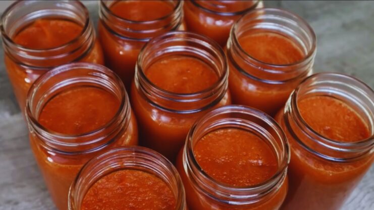 Tomato Sauce in Glass Jars