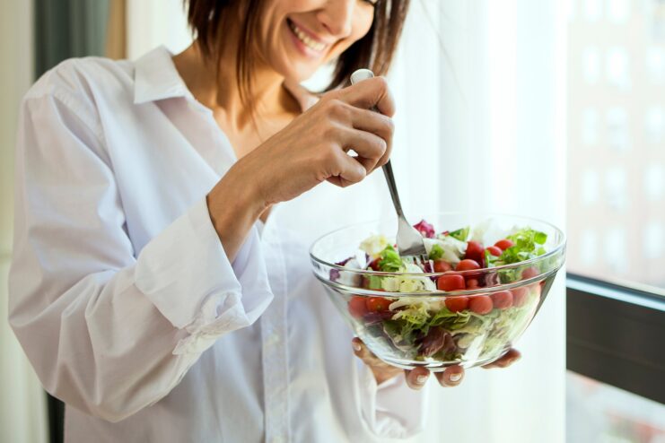 eating Tasty salads every day