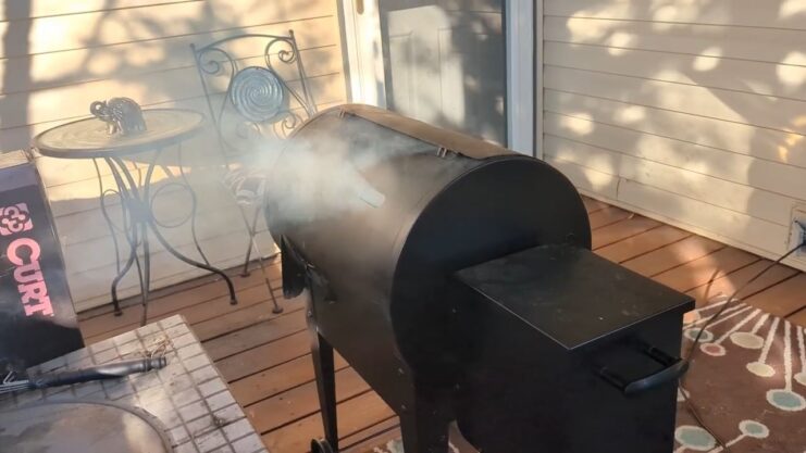 Pellet Grill on an Apartment Balcony