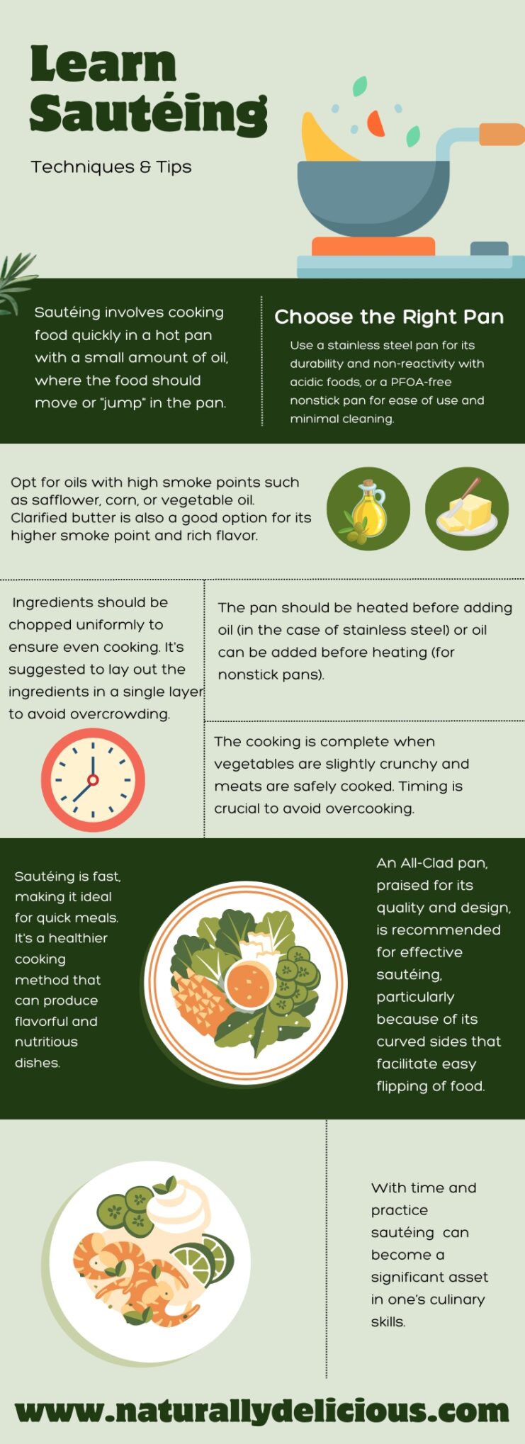 Learn Sautéing infographic