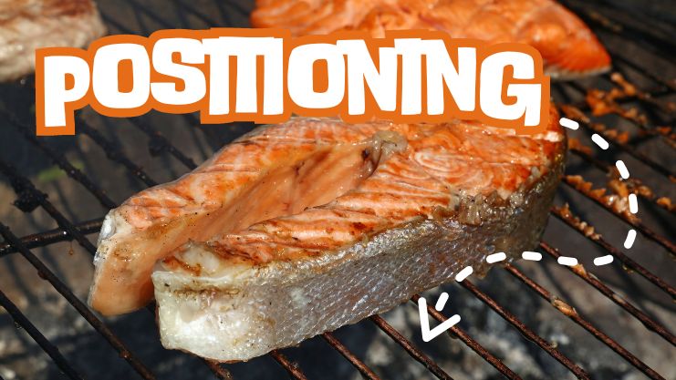Positioning the Salmon onto the grill